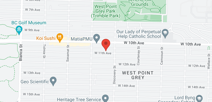 map of 103 4355 W 10TH AVENUE
